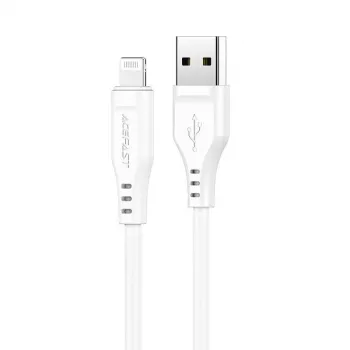 Acefast Apple Lightning σε USB 1,2m 2,4A Καλώδιο MFI Λευκό