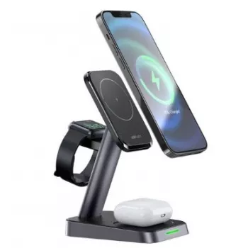 ACEFAST E3 Desktop Three-in-One Wireless Charging Stand Μαύρο