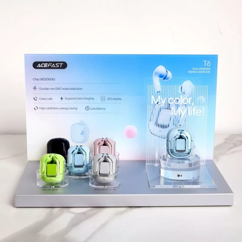 ACEFAST T6 TWS Bluetooth In-Ear Ασύρματα Ακουστικά - Γαλάζιο