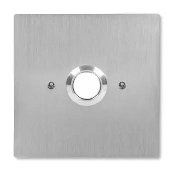 ACO INS-OB-60 φωτιζόμενος, επίπεδος διακόπτης-μπουτόν επαφής, ανοξείδωτο ατσάλι, για κουτί ηλεκτρολογικής εγκατάστασης O60