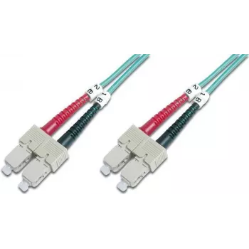 ACT Καλώδιο patch οπτικών ινών LSZH Multimode 50/125 OM4 Duplex SC-SC 30m, aqua RL3730