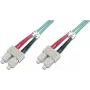 ACT Καλώδιο patch οπτικών ινών LSZH Multimode 50/125 OM4 Duplex SC-SC 30m, aqua RL3730