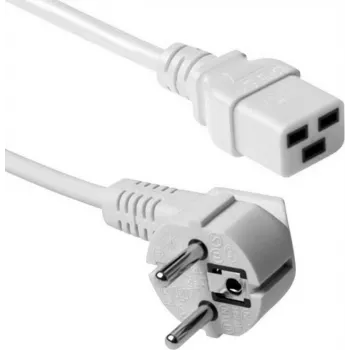 ACT AK5413 Καλώδιο τροφοδοσίας Λευκό 0,6 m CEE 7/7 σε IEC C19