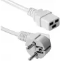 ACT AK5413 Καλώδιο τροφοδοσίας Λευκό 0,6 m CEE 7/7 σε IEC C19