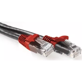 ACT Μαύρο 1m U/UTP CAT6A Crossover καλώδιο patch με βύσματα RJ45 (IB6201)