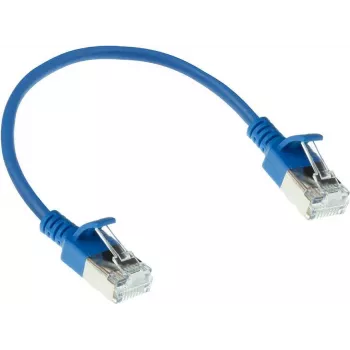 ACT Μπλε 0,15m LSZH U/FTP CAT6A Datacenter Slimline Patchkabel Snagless με RJ45 βύσματα (DC7630)