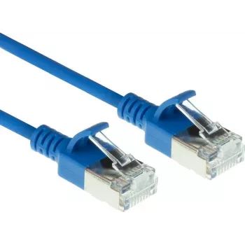 ACT Μπλε 5m LSZH U/FTP CAT6A Datacenter Slimline Καλώδιο patch με βύσματα RJ45, snagless (DC7605)