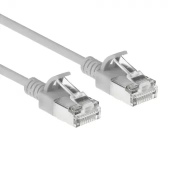 ACT Γκρι 2,5m LSZH S/FTP CAT6A Slimline Snagless Καλώδιο Patch (DB7053)
