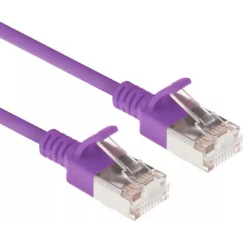 ACT Μωβ 0,25m LSZH U/FTP CAT6A Datacenter Slimline Patchkabel Snagless με RJ45 υποδοχές (DC7352)