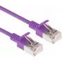 ACT Μωβ 0,25m LSZH U/FTP CAT6A Datacenter Slimline Patchkabel Snagless με RJ45 υποδοχές (DC7352)