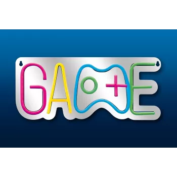Activejet Neon LED AJE-NEON GAME - Φως LED Neon σε Σχήμα Χειριστηρίου Παιχνιδιών, Πολύχρωμο, με Τροφοδοσία USB, Επιτοίχια Τοποθέτηση
