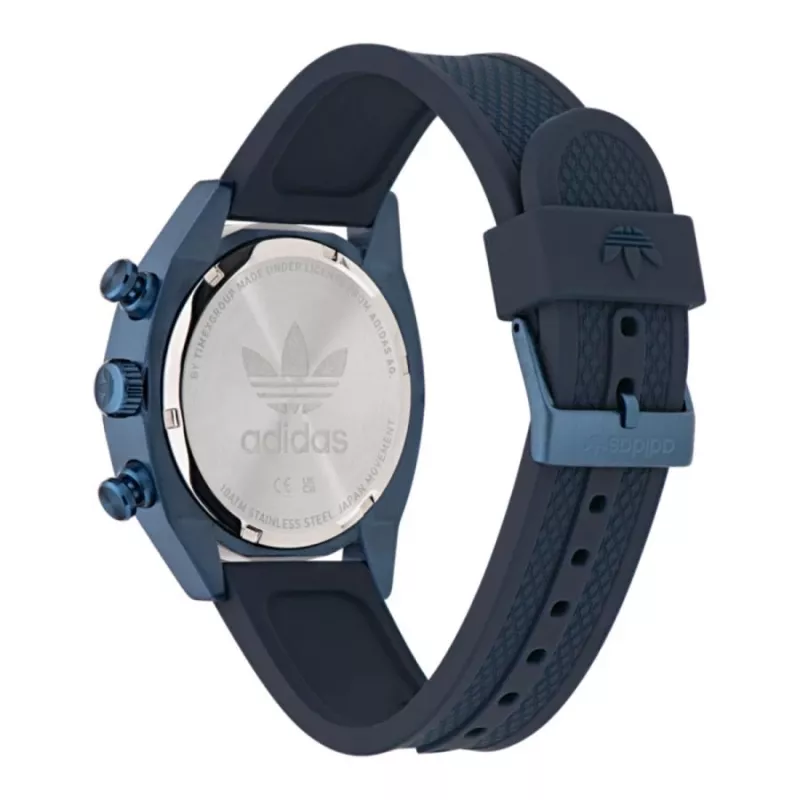 Adidas ανδρικό AOFH23004 Code One Chrono ρολόι με μπαταρία χρονογράφος 43mm μαύρη σιλικόνη