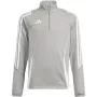 adidas Tiro 24 παιδικό μπλουζάκι προπόνησης φούτερ γκρι 128cm