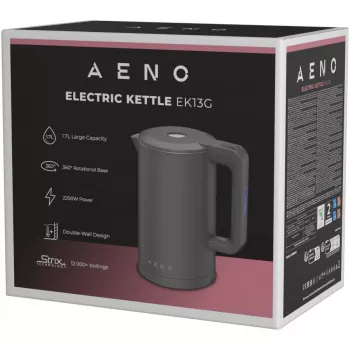 AENO Βραστήρας AEK0013G, Γκρι, 1,7 l, 1850–2200 W, Ρυθμιστής Strix
