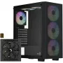 Aerocool B509A Flow-G-BK-v1 Κουτί PC Mid Tower με τροφοδοτικό 650W, tempered glass, Μαύρο