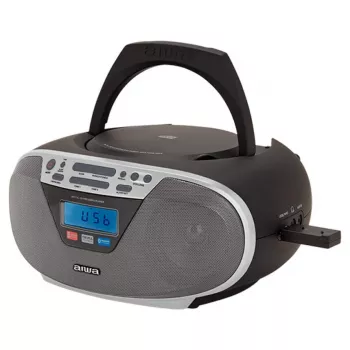 Aiwa BBTU-400SL φορητό στερεοφωνικό σύστημα CD/FM RDS/USB/Bluetooth ασημί αναπαραγωγή MP3