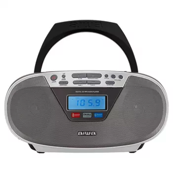 Aiwa BBTU-400SL φορητό στερεοφωνικό σύστημα CD/FM RDS/USB/Bluetooth ασημί αναπαραγωγή MP3