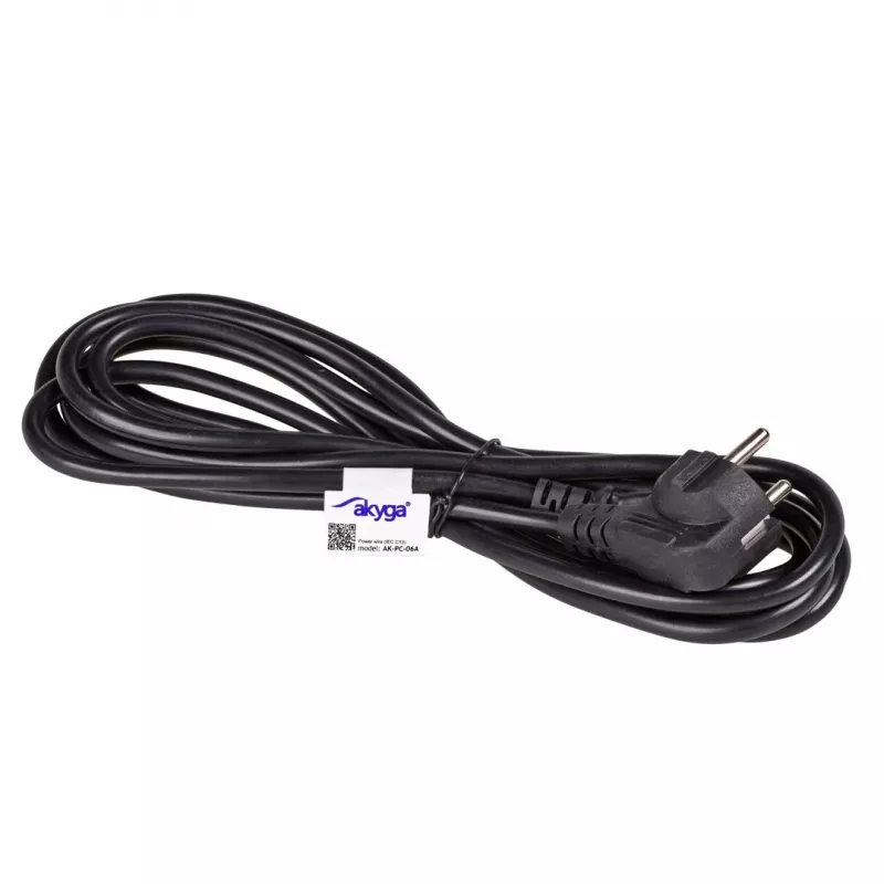 Akyga AK-PC-06A Καλώδιο τροφοδοσίας CEE 7/7 σε IEC C13, 3 m, μαύρο