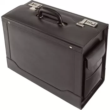 Jüscha Ancona τσάντα courier 45042, μαύρο δέρμα