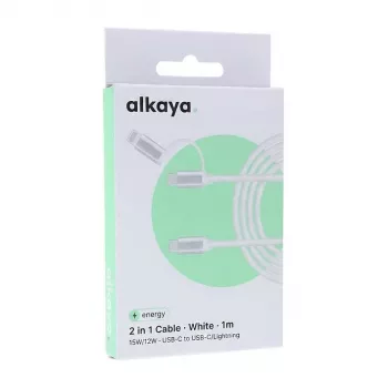 ALKAYA Speed Flex Πλεκτό Καλώδιο Δεδομένων 65W 1m Λευκό (CL-60006)