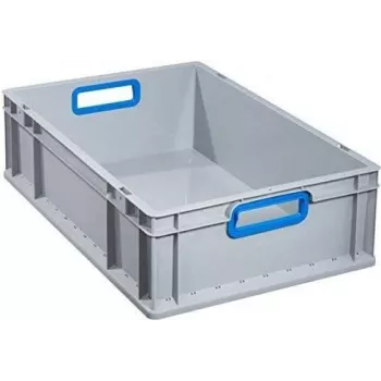 allit ProfiPlus EuroBox 632 κουτί αποθήκευσης, 77 L, γκρι/μπλε, στοιβαζόμενο, ανοιχτές λαβές 456775