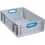 allit ProfiPlus EuroBox 632 κουτί αποθήκευσης, 77 L, γκρι/μπλε, στοιβαζόμενο, ανοιχτές λαβές 456775