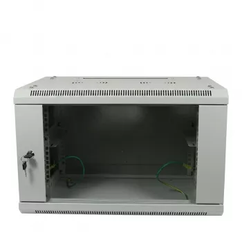 ALLNET 19 ιντσών Επιτοίχιο ντουλάπι 6U 600x600mm Ανοιχτό γκρι Flat Pack σειρά SMA