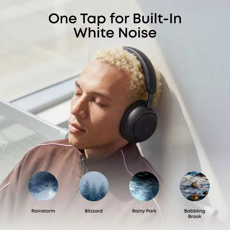Anker Soundcore Space 2 Over-Ear Ακουστικά με Noise-Cancelling, Μαύρο
