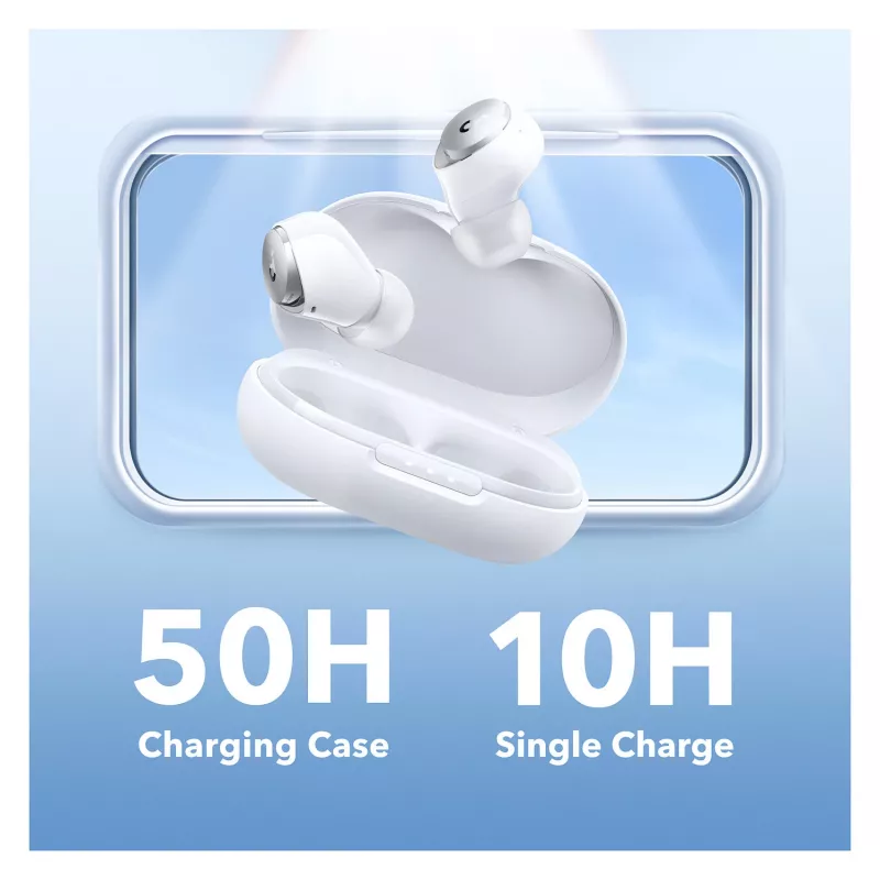 Anker Soundcore Space A40 True Wireless Noise Cancelling In-Ear ακουστικά, Bluetooth 5.2, LDAC, IPX4, λευκό