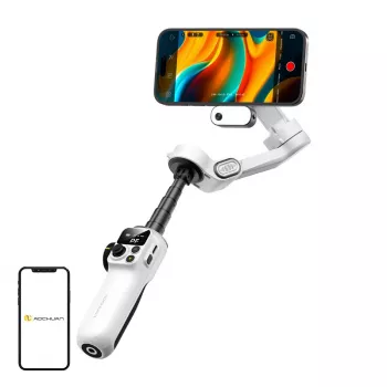 AOCHUAN Smart P2 Σταθεροποιητής Gimbal 3 Αξόνων με Αισθητήρα AI, Magsafe, LED, Λευκό