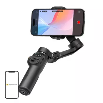 AOCHUAN X2 Standard Σταθεροποιητής Gimbal Smartphone με Αναγνώριση Χειρονομιών και Selfie Stick, Μαύρο