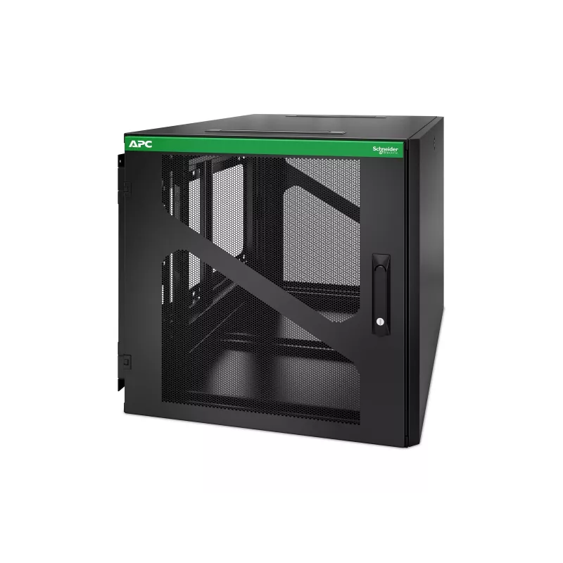 APC NetShelter 12U επιτοίχιο rack με πλευρικό βάθος USV, μαύρο