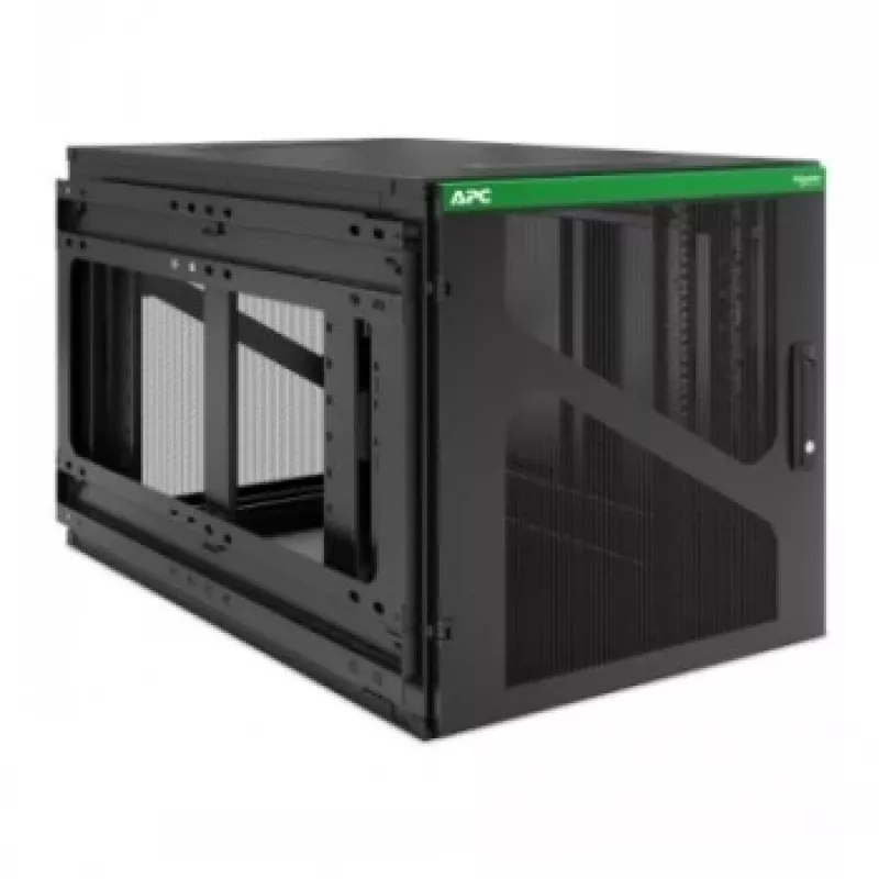 APC NetShelter 12U επιτοίχιο rack με πλευρικό βάθος USV, μαύρο