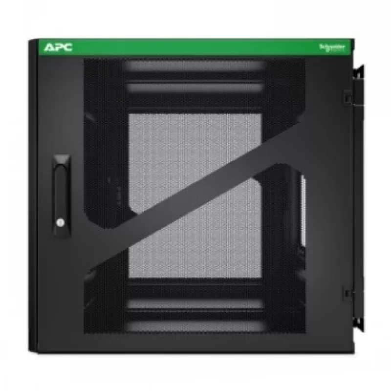 APC NetShelter 12U επιτοίχιο rack με πλευρικό βάθος USV, μαύρο