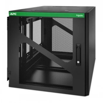APC NetShelter 12U επιτοίχιο rack με πλευρικό βάθος USV, μαύρο