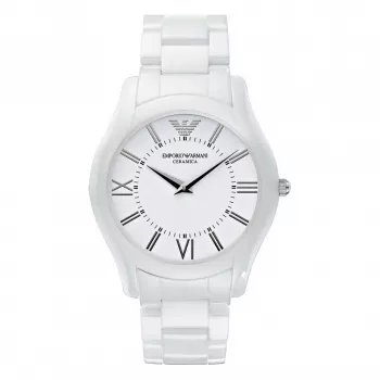 ARMANI AR1442 Ανδρικό κεραμικό ρολόι 42mm μαύρο καντράν Χρονογράφος