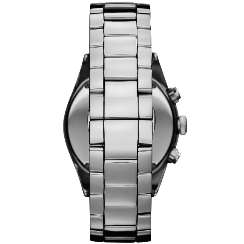 ARMANI AR1462 ανδρικό κεραμικό ρολόι 43mm μαύρο καντράν χρονογράφος