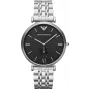ARMANI AR1676 ανδρικό αναλογικό ρολόι χαλαζία 40mm μαύρο καντράν δερμάτινο λουράκι