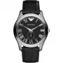 ARMANI AR1703 ανδρικό ρολόι quartz χρονογράφος 43mm μαύρο καντράν δερμάτινο λουράκι