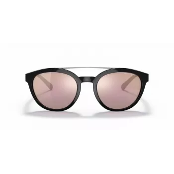 ARMANI EXCHANGE AX4118S81586X Unisex ορθογώνια γυαλιά ηλίου ματ μαύρο σκούρο γκρι καθρέφτης ασήμι 54mm