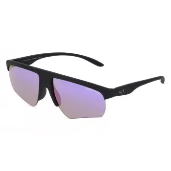 ARMANI EXCHANGE AX4123S80784V ανδρικό ορθογώνια γυαλιά ηλίου - μαύρο πλαίσιο προπιονάτης με σκούρο γκρι επιμεταλλωμένους φακούς
