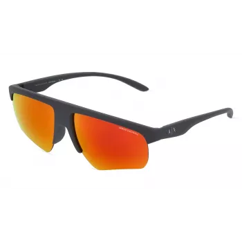 ARMANI EXCHANGE AX4123S82946Q ανδρικό ορθογώνια γυαλιά ηλίου ματ μαύρο σκούρο γκρι 62mm