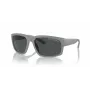 Armani Exchange AX4142SU81808 ανδρικό γυαλί ηλίου ματ μαύρο σκούρο γκρι ορθογώνιο