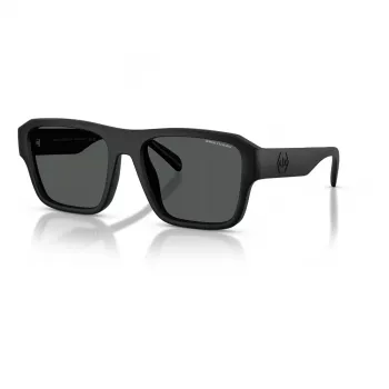 Armani Exchange AX4154SU83737 ανδρικό ορθογώνιο γυαλί ηλίου - μαύρο σκελετό από προπιονικό, γκρι φακούς πολυανθρακικού, προστασία UV400