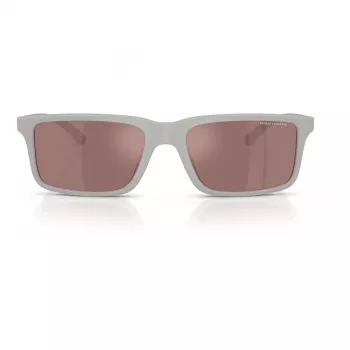 Armani Exchange AX4157SU83786 ανδρικό ορθογώνιο γυαλί ηλίου - ματ μαύρος σκελετός γκρι φακοί