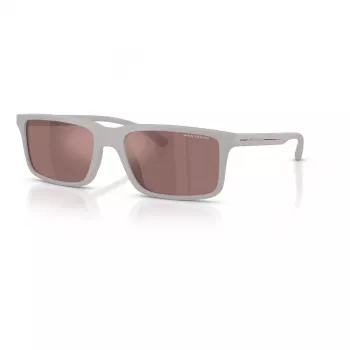 Armani Exchange AX4157SU83786 ανδρικό ορθογώνιο γυαλί ηλίου - ματ μαύρος σκελετός γκρι φακοί