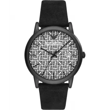 Armani ανδρικό ρολόι AR11274 43mm μπλε καντράν μπλε δερμάτινο λουράκι