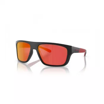 ARNETTE AN4330-27536Q Ορθογώνια γυαλιά ηλίου Ματ Μαύρο Σκούρο Γκρι Ασημί καθρεφτισμένα 63mm
