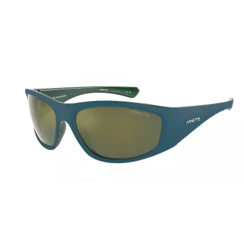 ARNETTE AN4331-29266R ανδρικά ορθογώνια γυαλιά ηλίου - μαύρος ματ σκελετός, σκούροι γκρι επιμεταλλωμένοι κόκκινοι φακοί