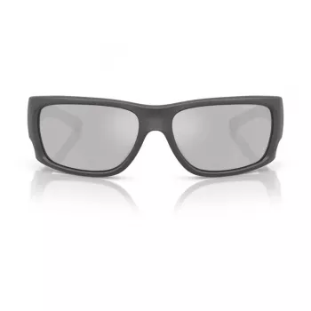 ARNETTE ανδρικό γυαλί ηλίου AN4345-28706G ορθογώνιο ματ μαύρος σκελετός γκρι καθρέφτης ασήμι φακός 62mm